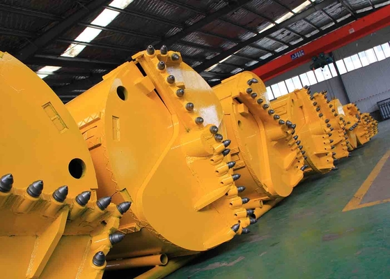 Gầu khoan đá hoặc phẳng cắt đôi có răng phẳng